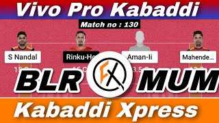 BLR vs MUM Dream11 Kabaddi, BLR vs MUM Dream11 Prediction, Bengaluru Bulls vs U Mumba Kabaddi