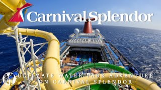 Carnival Splendor Water Park Tour | Twister & Green Lightning Slides POV