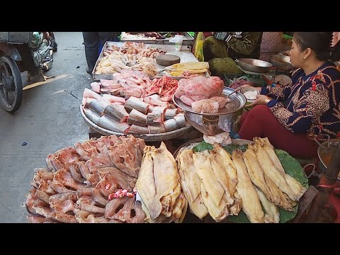 Inside Chhbar Ampov Market - Food View And People Activities- Busy Market In Phnom Penh Part 1