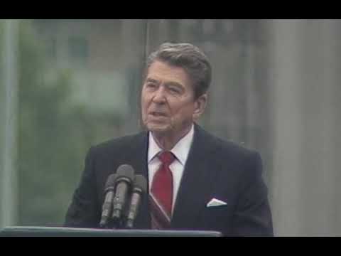 U.S. President Ronald Reagan Delivers “Mr. Gorbachev, Tear Down This Wall” Speech - June 12, 1987
