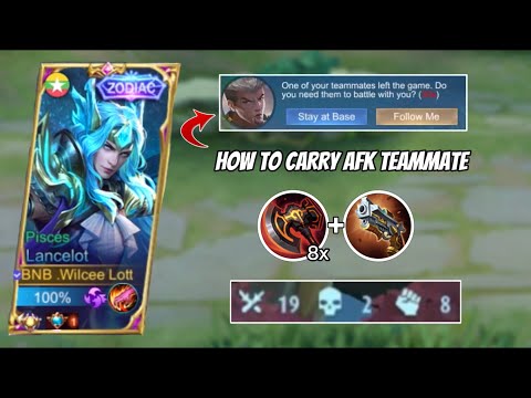 HOW TO CARRY AFK TEAMMATE USING LANCELOT 🔥 | TOP GLOBAL LANCELOT AGGRESSIVE GAMEPLAY (MUST WATCH)