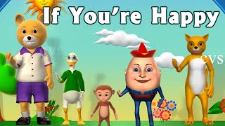 If You're Happy and You Know it Clap Your Hands Song - 3D Animation Rhymes for Children