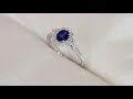 18 kt gold ring with diamonds halo “Eria” Video 1