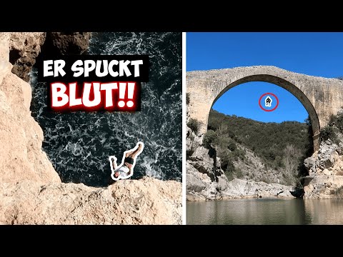 The WORST fail in a long time?! Mini trampoline on a 13m cliff // Last day in Mallorca