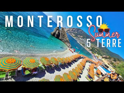 ☀️ Summer & August at the Cinque Terre BEST beach? Spiaggia Fegina Monterosso Cinque Terre ad Agosto