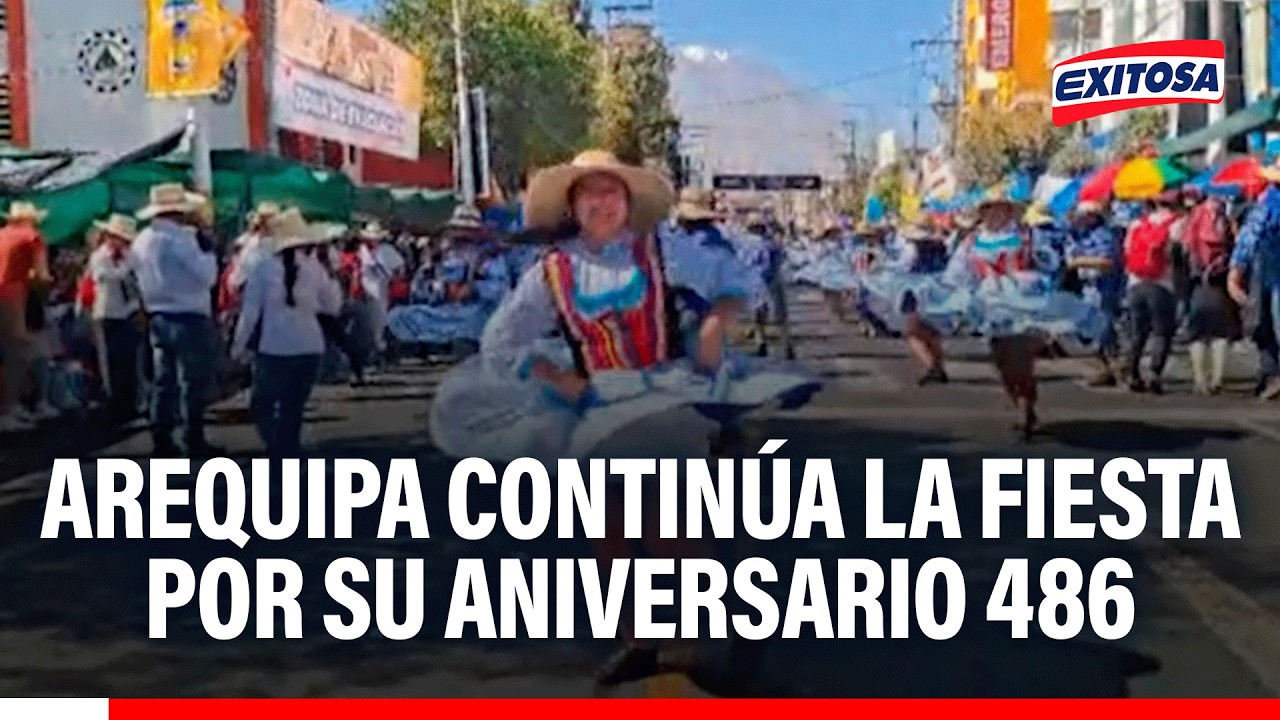 🔴🔵 Miles de ciudadanos participan de la celebración por los 486 años de Arequipa
