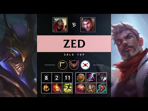 Zed Top vs Jayce - KR Grandmaster Patch 25.04