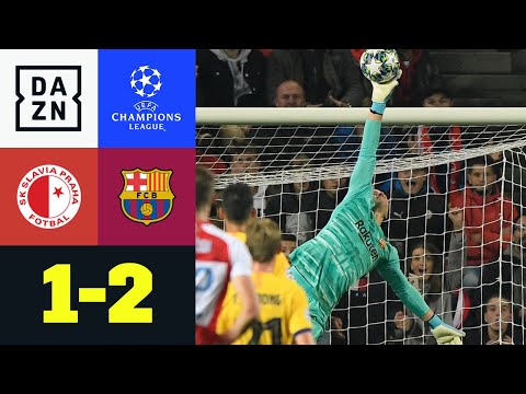 Ter Stegen hält Sieg gegen starkes Prag fest: Slavia - Barcelona 1:2 | UEFA Champions League | DAZN