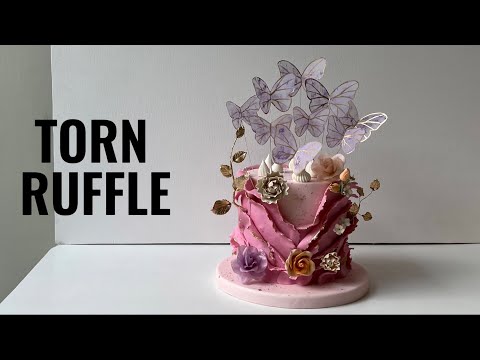 Torn Ruffle Cake Tutorial Cheatsheet! Easy Way To Lean Cake For Beginner