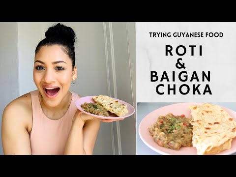 Making Roti & Baigan Choka for the First Time | Guyanese Food