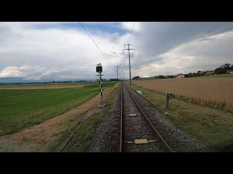 Cab ride Kerzers to Bargen - Führerstandsmitfahrt Kerzers nach Bargen