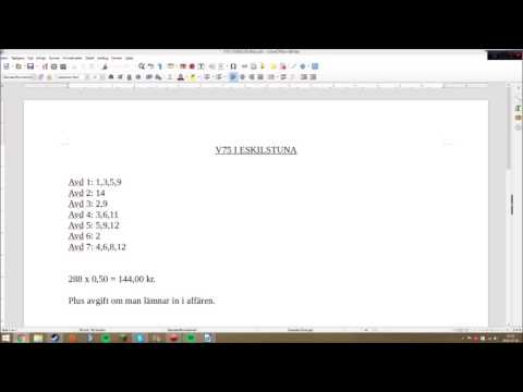 Hugos Trav Tips - V75 I Eskilstuna, Lördag