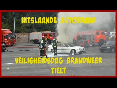 Uitslaande autobrand - Veiligheidsdag Brandweer Tielt 2016