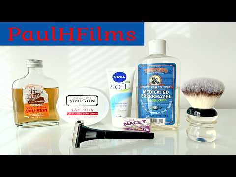 Schick Twist to Open DE Razor | Alexander Simpson "Bay Rum" Extra Glide Shaving Cream