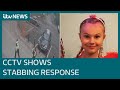 CCTV shows police rushing to scene after Lilia Valutyte, 9, fatally stabbed | ITV News