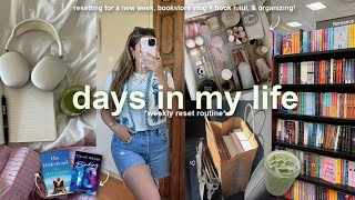 VLOG!🎧 simple days in my life, resetting for a new week, bookstore vlog & haul!