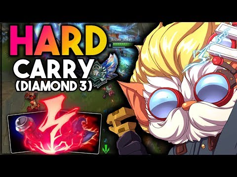 HEIMERDINGER HARD CARRYING DIAMOND 3! UNSTOPPABLE BIG BRAIN BURST! - League of Legends