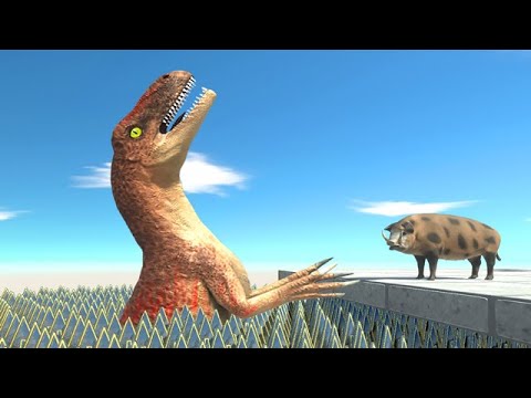 Try to Jump Above Deadly Rotating Spikes - Animal Revolt Battle Simulator