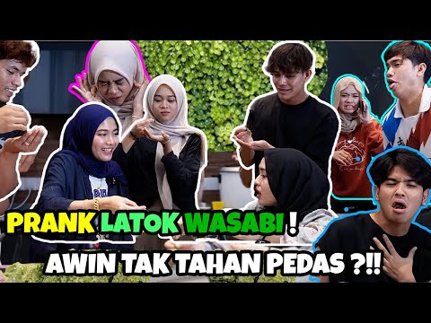 PRANK LATOK WASABI ! AWIN & CEMAN TAK TAHAN PEDAS NAIK KE HIDUNG !!
