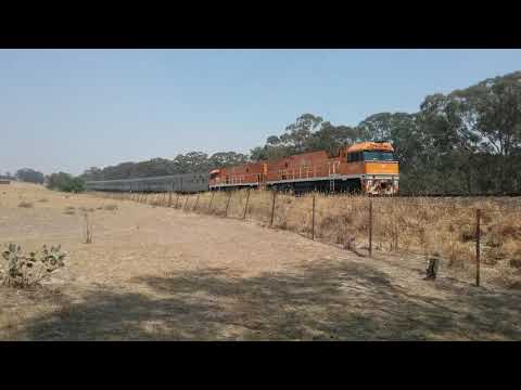 Great Southern train through Yarra NSW