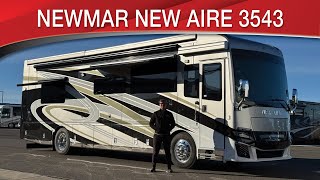A preview image of the linked video showcasing 2022 Newmar New Aire 3543