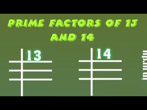 Prime Factors of 13 and 14 - Prime Factorization