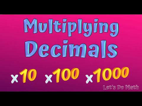 Multiplying Decimals by 10, 100, 1000