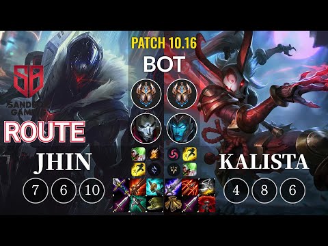 SB Route Jhin vs Kalista Bot - KR Patch 10.16