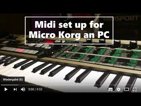 Micro Korg Midi USB Set up Windows PC with Midiox to transfer patches