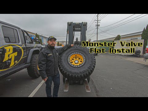 Monster Valve Flat - KMC Edition install with tire on a beadlock