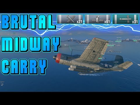 BRUTAL MIDWAY CARRY 327k dmg || World of Warships