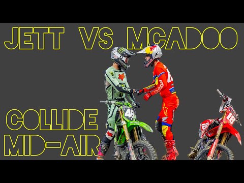 ANGRY AUSSIE: Jett Lawrence battles Cameron McAdoo till a big crash!