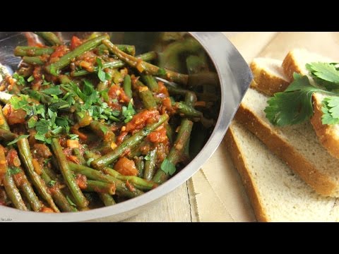 Fasolakia (Φασολάκια) |griechische grüne Fisolen/Bohnen in Tomatensauce| Meze| Mezedakia (vegan)