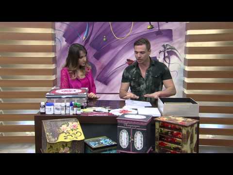 Mulher.com 29/09/2014 - Caixa com Aplique e Pintura Gestual por Davi Jansen - Parte 1