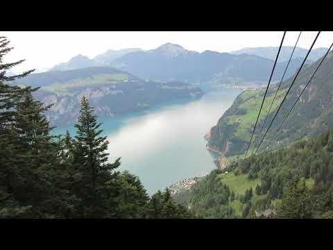 Luftseilbahn Twärrüti - Buggialp Talfahrt 2020 - cable car Switzerland