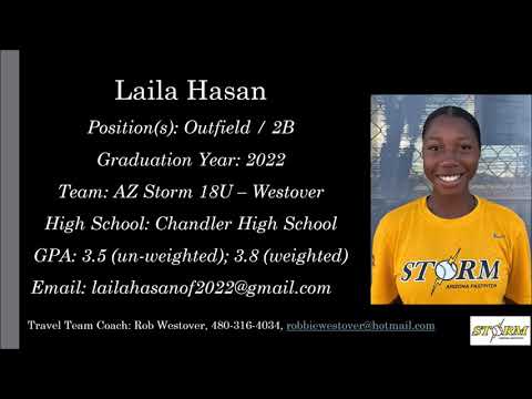 Laila Hasan Softball Skills Video - 2022 Outfield 2B