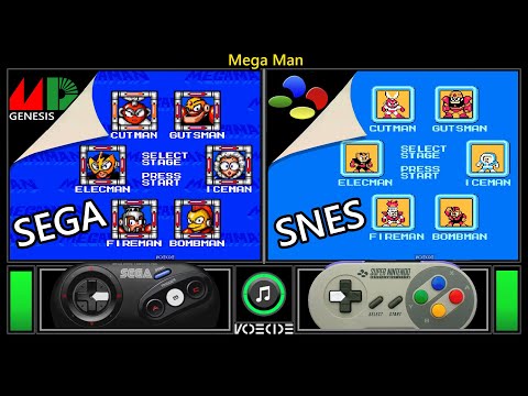 Mega Man (Sega Genesis vs SNES) Real Hardware Comparison