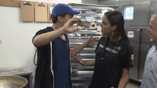 Lin-Manuel Miranda and fan sing "In the Heights"