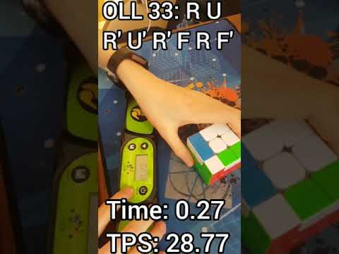 OLL 33 in 0.27 and 28 TPS! #shorts