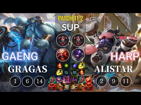 DFM Gaeng Gragas vs KT Harp Alistar Sup - KR Patch 11.2