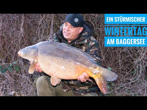 Karpfenangeln VTB 77 - Ein stürmischer Wintertag am Baggersee