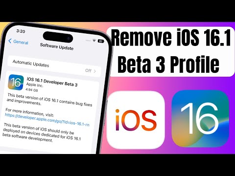 Remove iOS 16.1 Beta 3 | Uninstall iOS 16.1 Beta 3 iPhone & iPad
