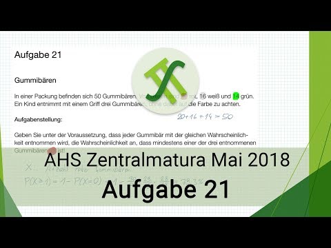 AHS Mathematik Zentralmatura Mai 2018 - Aufgabe 21