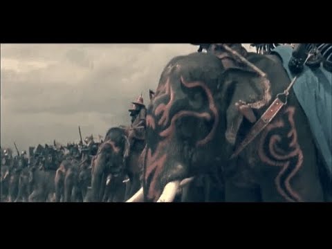 War elephant on the battlefield