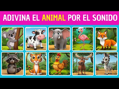 Sonido de Animales para Niños 🦊🦁 | Juego Educativo para Niños¡ 🐭¿Qué Animal hace ese Sonido?🐶