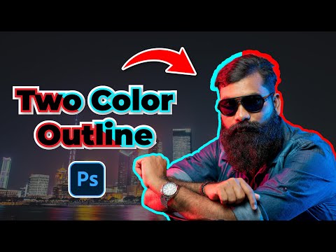 How to Add Outline Photo with Two Colors in Photoshop