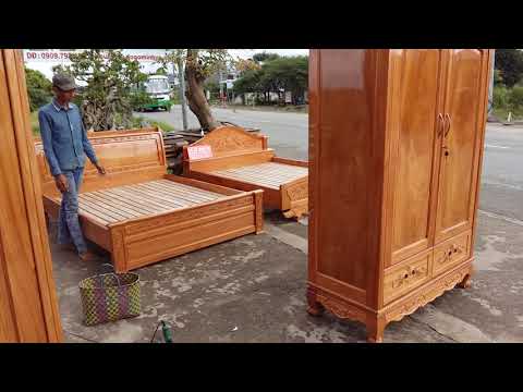 2 tủ áo.2 giường gỗ gõ đỏ chị Nga Cần Thơ ngày 27 8 2017