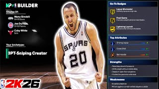 Best *PRIME* MANU GINOBILI Build in NBA 2K26