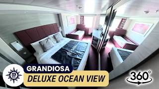MSC Grandiosa Cruise Ship Cabin Tour | Deluxe Ocean View 360°