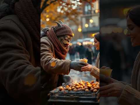¡No creerás quién vende castañas este otoño! 🌰👹 | Animación con IA